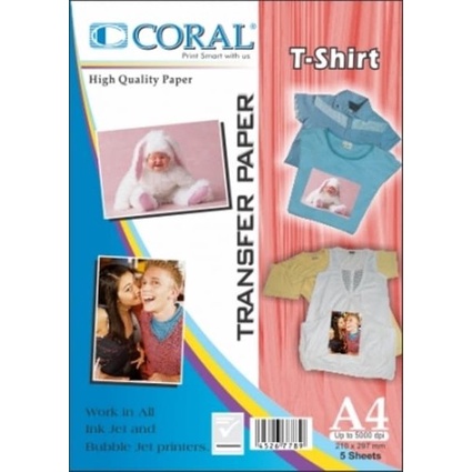 

Segera Beli Coral High Quality Transfer Paper - White T-Shirt ISI 5 LEMBAR Diskon