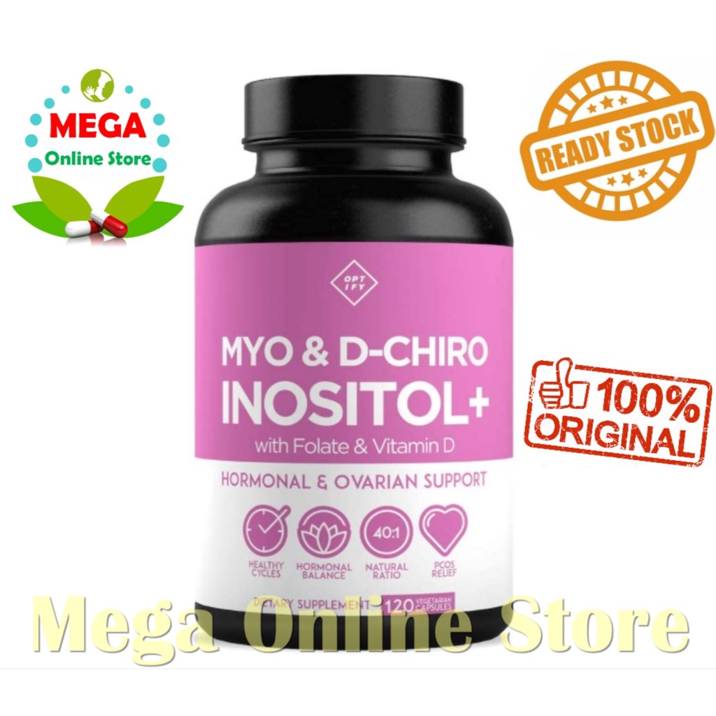 Optify Myo-Inositol and D-Chiro Inositol + Folate and Vit D 120 Vcaps