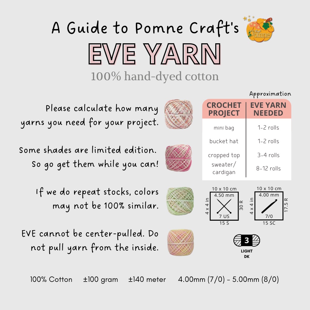 BEST-SELLER! EVE YARN - KATUN HANDDYED 100% COTTON YARN BIGPLY SEMBUR OMBRE RAINBOW HAND DYED YARN