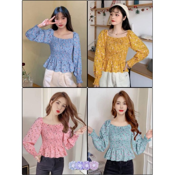 BLOUSE KERUT DADA IMPORT-1