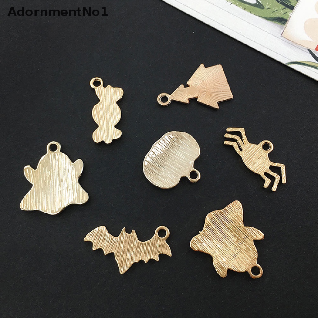 (AdornmentNo1) 21pcs / Set Liontin Bentuk Labu / Hantu / Permen Halloween Untuk Aksesoris DIY Charms