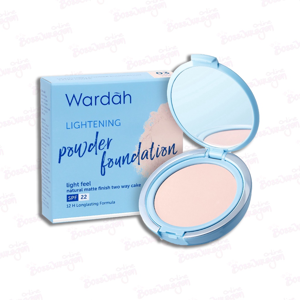 (BOSS) WARDAH Lightening Two Way Cake SPF 15 | Wardah Lightening Powder Foundation Light Feel 12gr