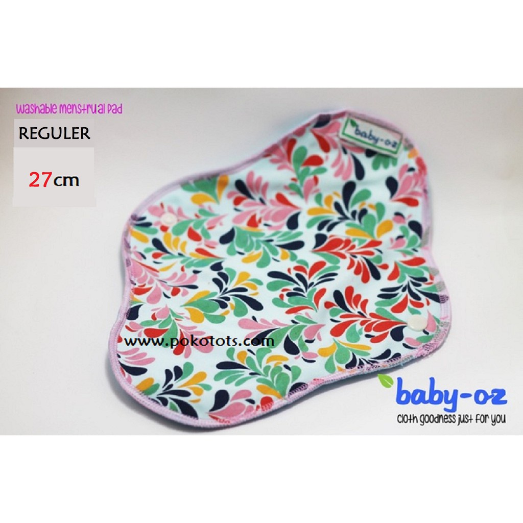 Baby Oz Menspad Menstrual Pad Reguler Pembalut Kain Cuci Ulang 27cm