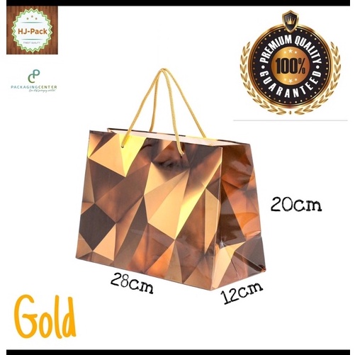 

PAPERBAG MOTIF GOLD UKURAN 28X12X20CM / TAS KERTAS MOTIF / GOODIEBAG MOTIF MIN ORDER 10PCS