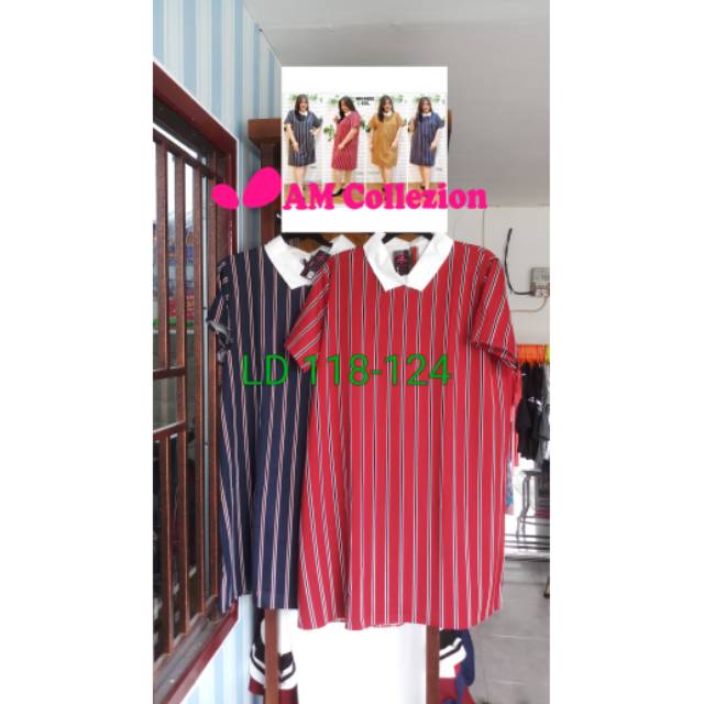 DRESS BIGSIZE JUMBO XXL SCUBA MAROON NATAL GEREJA IMLEK