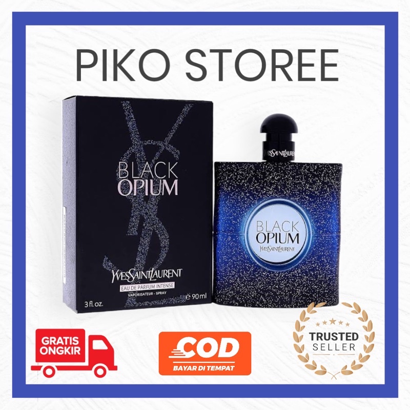 PARFUM WANITA YVES SAINT LAURENT YSL BLACK OPIUM INTENSE BLUE 90ml