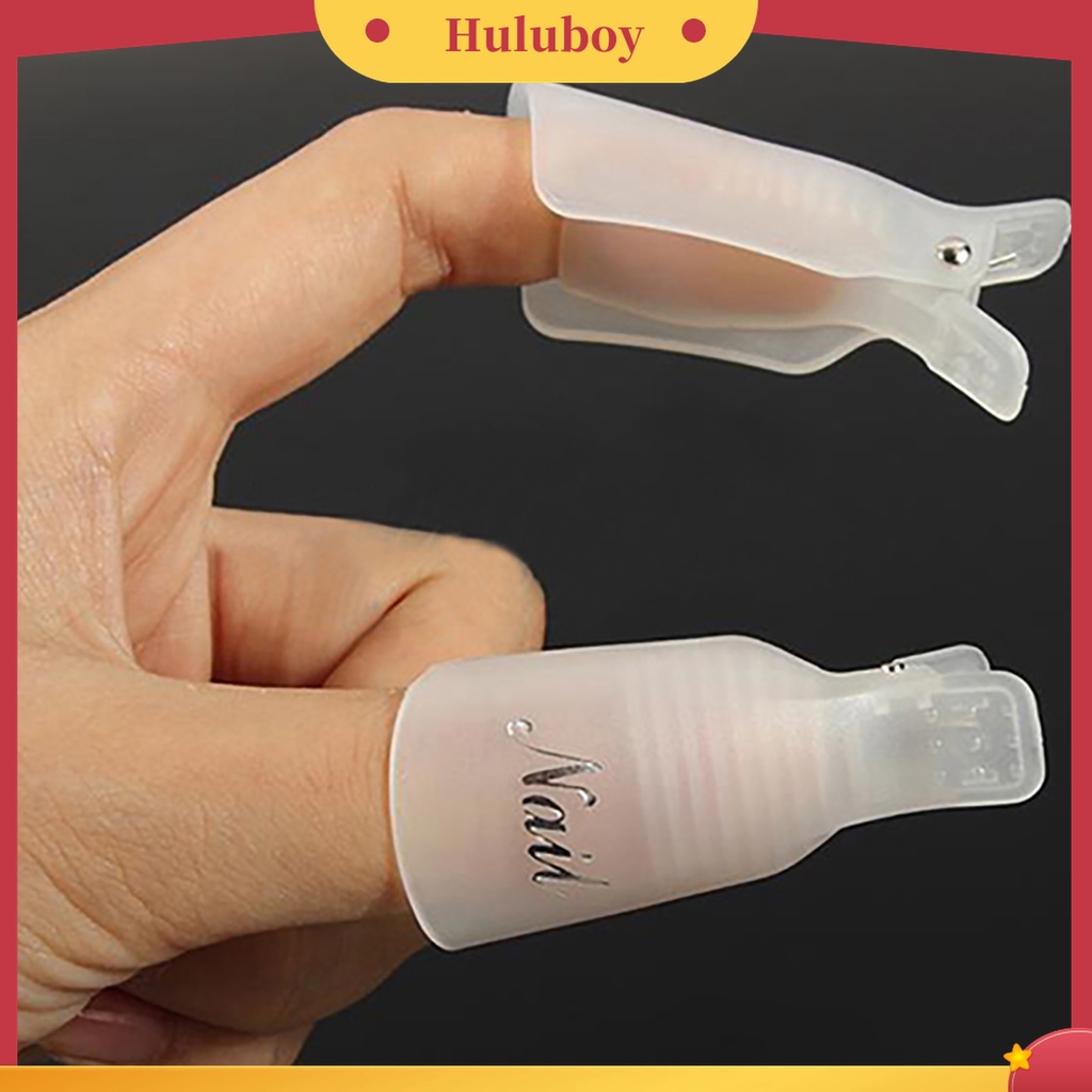 Huluboy Huluboy♡ 1 Set Klip Penghilang Kutek Bahan Plastik Reusable