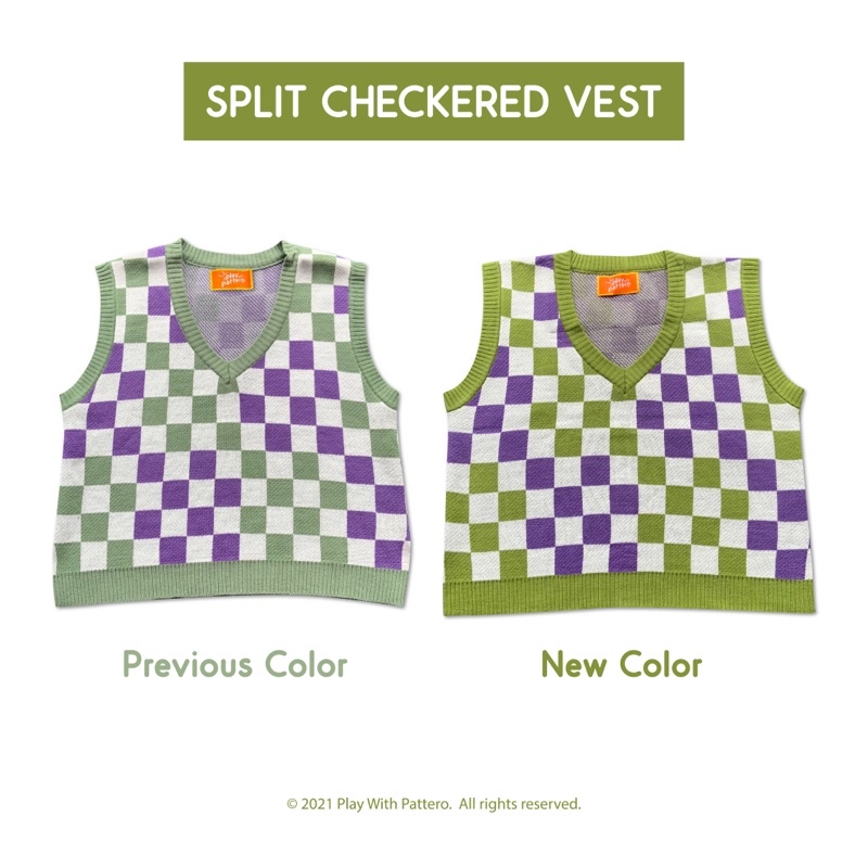 checkered vest sweater