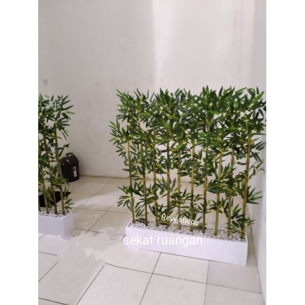 bunga hias plastik/bunga sintetis/sekat ruangan/partisi bambu