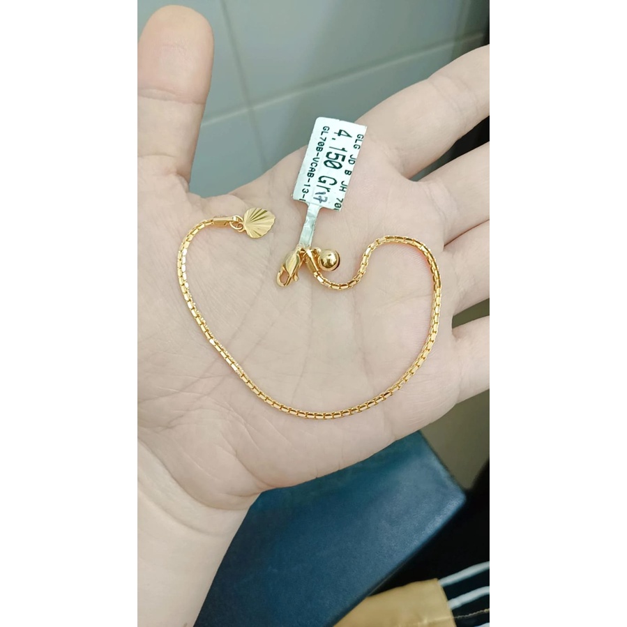 Gelang Rantai Emas Asli Perhiasan Kadar 700/70% 16K (MM)