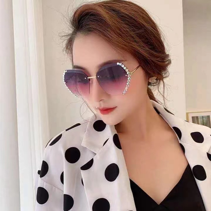 Rowling(ka-170)Kacamata  Hitam Terbaru Wanita No Frame Titanium Diamond Style Kacamata Fashion Murah/Kacamata Sunglasses Import Wanita Kacamata Fashion