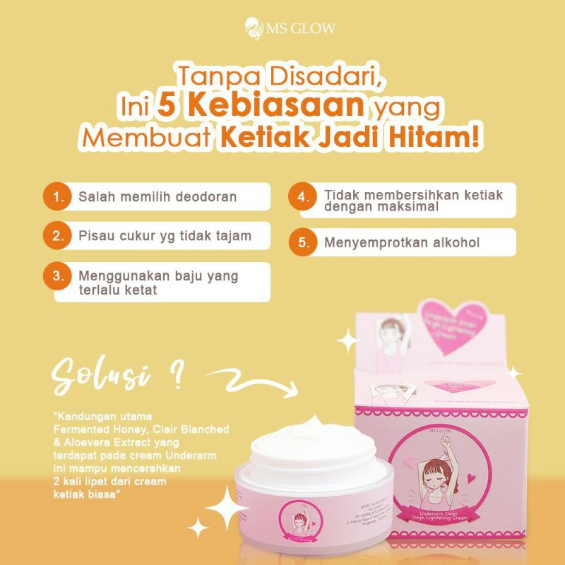 Underarm / krim ketiak / pemutih lipatan Ms glow bandar lampung