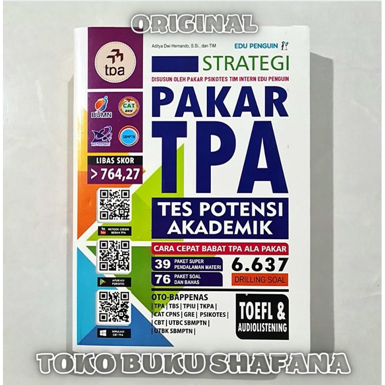 Buku Soal Strategi Pakar TPA ( Tes Potensi Akademik ) Edu Penguin