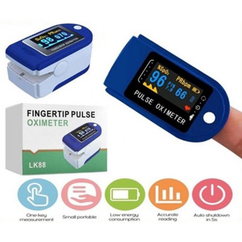 OXIMETER FINGERTIP PULSE LK87-LK88- LK89 Alat Ukur Kadar Oksigen Pengukur Detak Jantung SPO2 LED