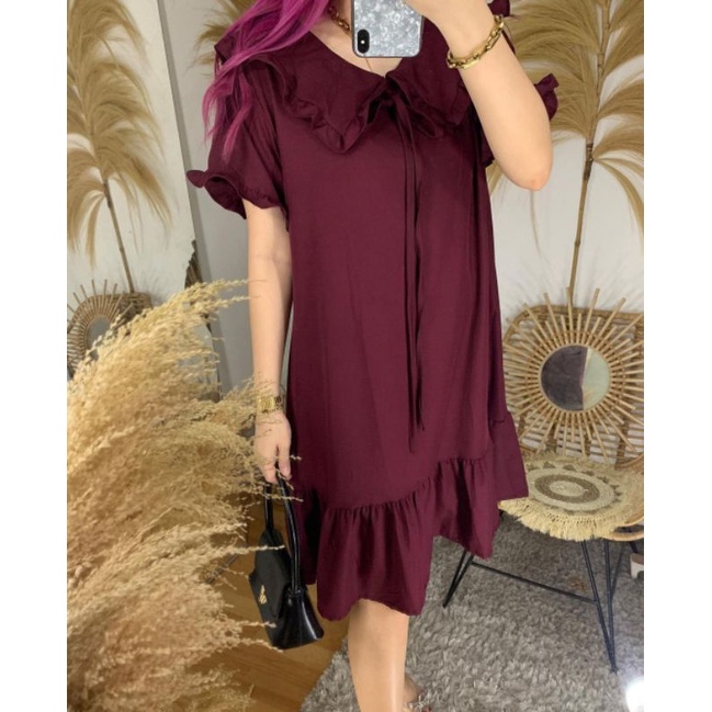 MORI DRESS MAROON