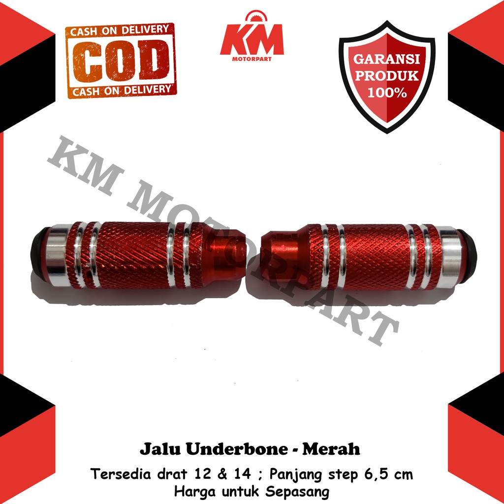 Jalu Underbone Baut 12 dan 14 FootStep Step Foot Step Pijakan Kaki Motor Beat Vario Mio Supra Mx