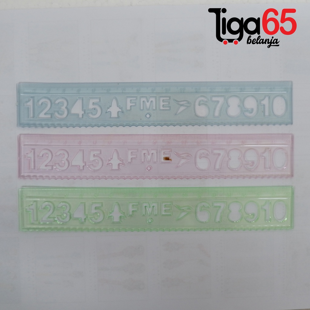 365 PENGGARIS 18CM #41140 Penggaris Plastik 18cm Fleksibel