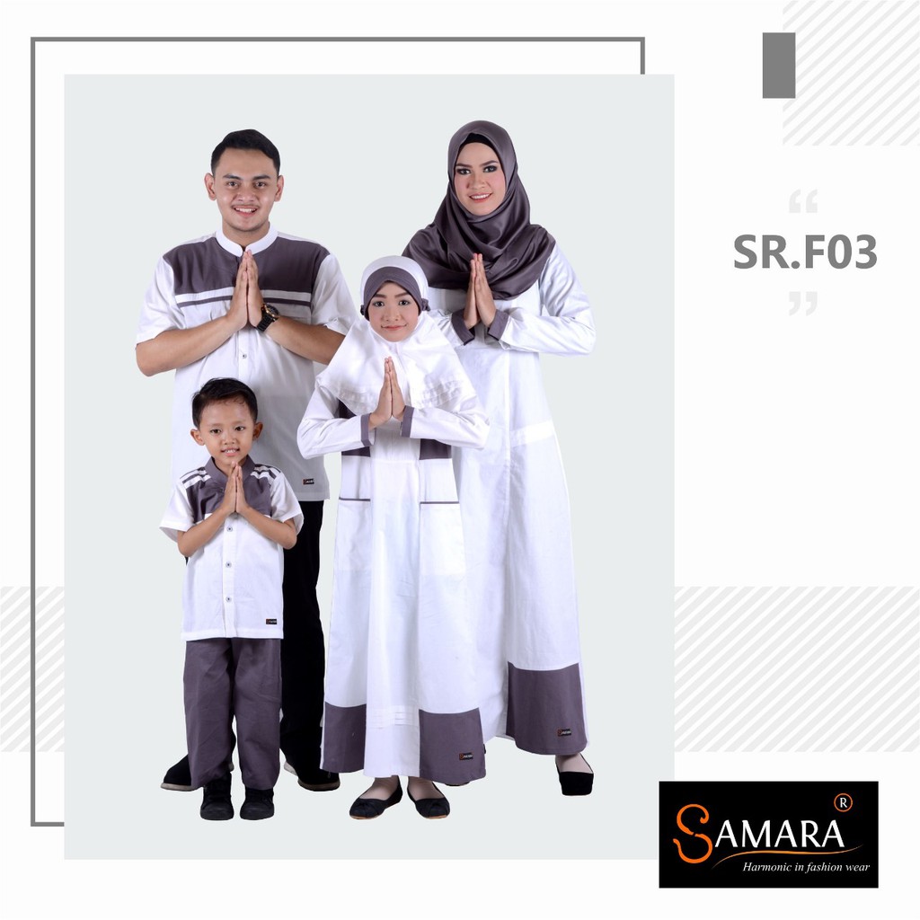 Couple Sarimbit Keluarga Muslim Samara SR.F03 Putih Aspal