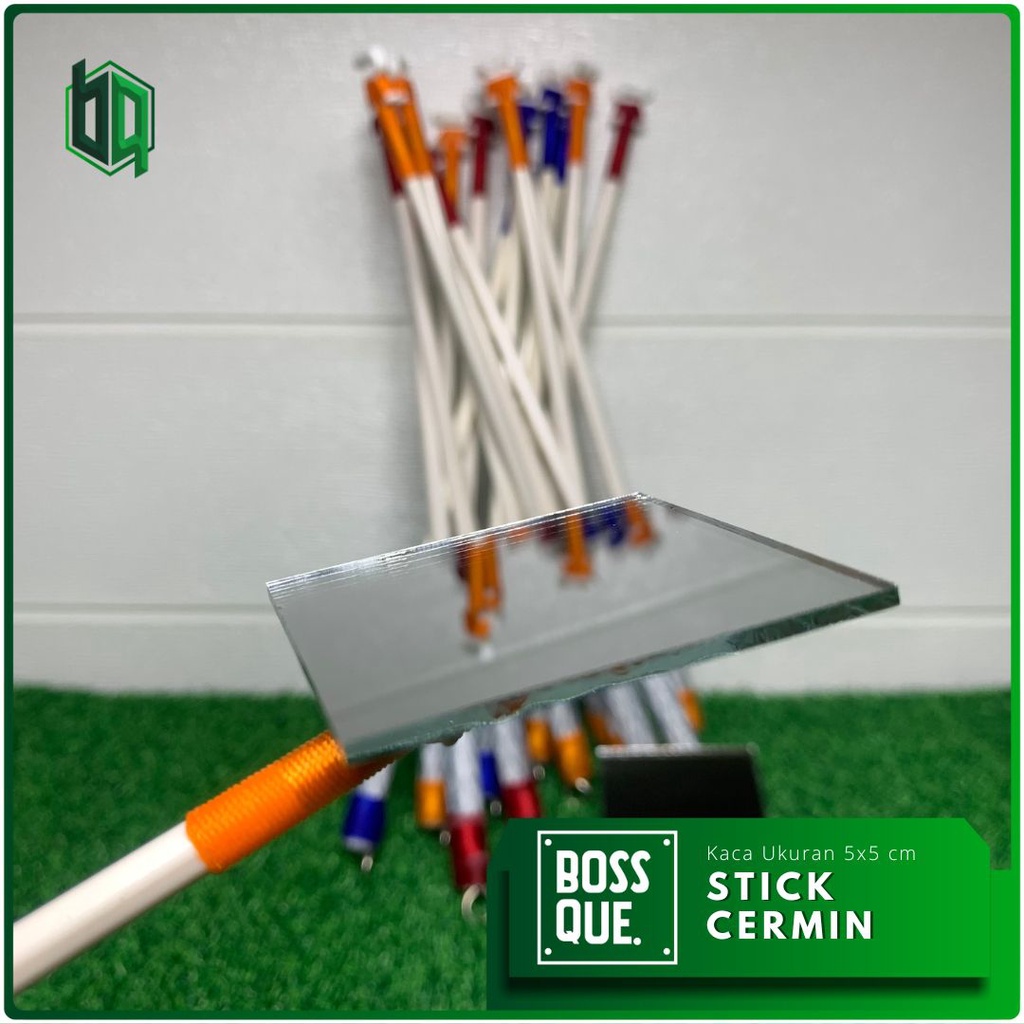 Stick Kaca Cermin Melamin Variasi Handle Jantur Mental Stick Ikan Chana Ikan Cupang Ngedok