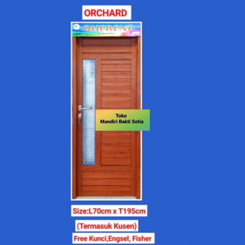 Pintu Kamar Mandi Aluminium Querens Orchard Urat kayu