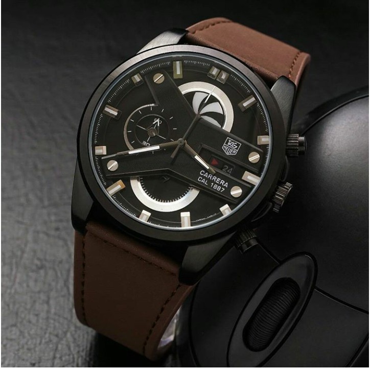 Termurah jam tangan pria carrera semi ori / jtr 1171 coklat