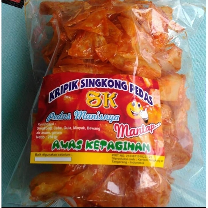 

Kripik Singkong Balado Pedas Manis SK - Emping Balado Pedas Manis SK