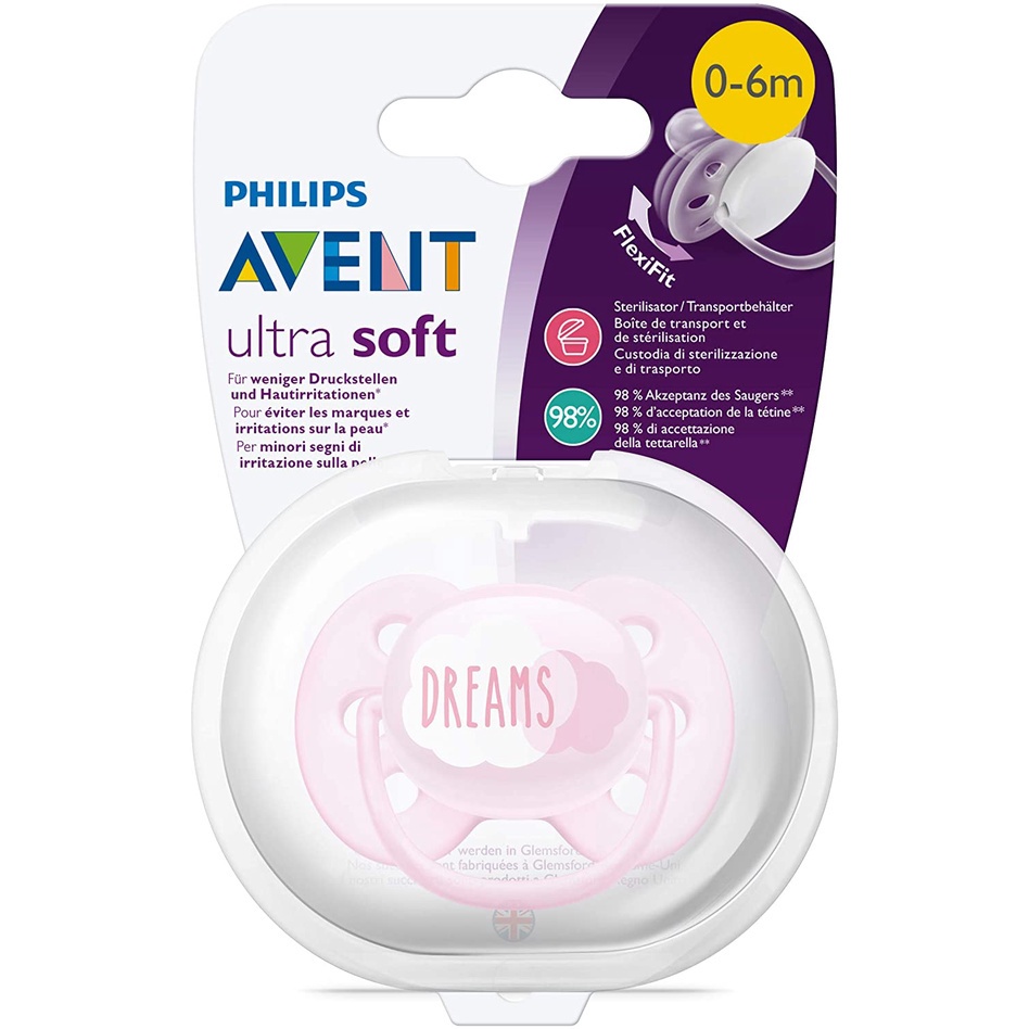 Philips Avent Soother Soft 0-6M Girl Dreams dan Hello Baby / Empeng Anak