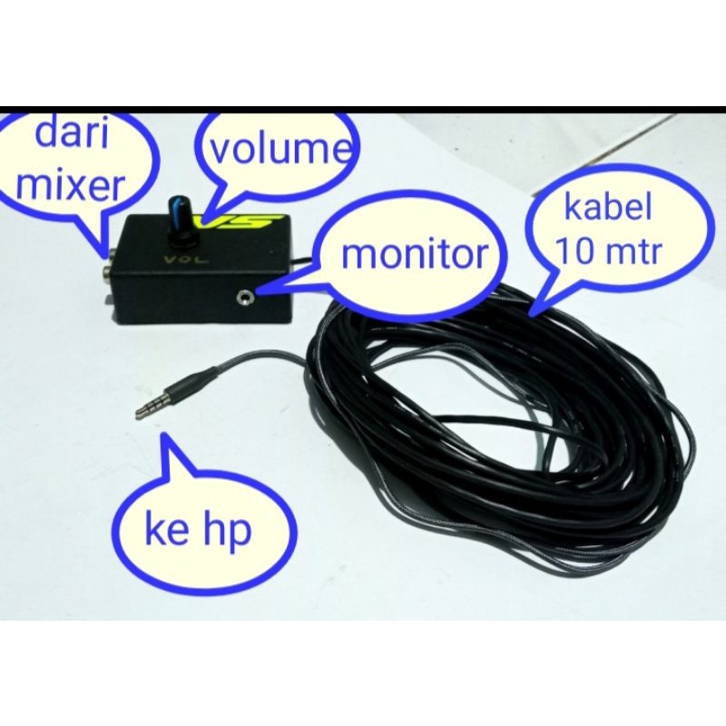 ALAT REKAM MIXER KE HP ANDROID 10 METER