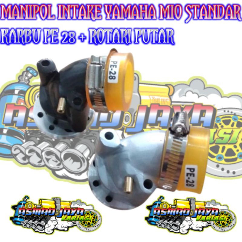 MANIPOL INTAKE STANDAR YAMAHA MIO KARBU PE 28 MANIPOL INTAKE SET ROTARI PUTAR MANIPOL MIO PE 28 STAN