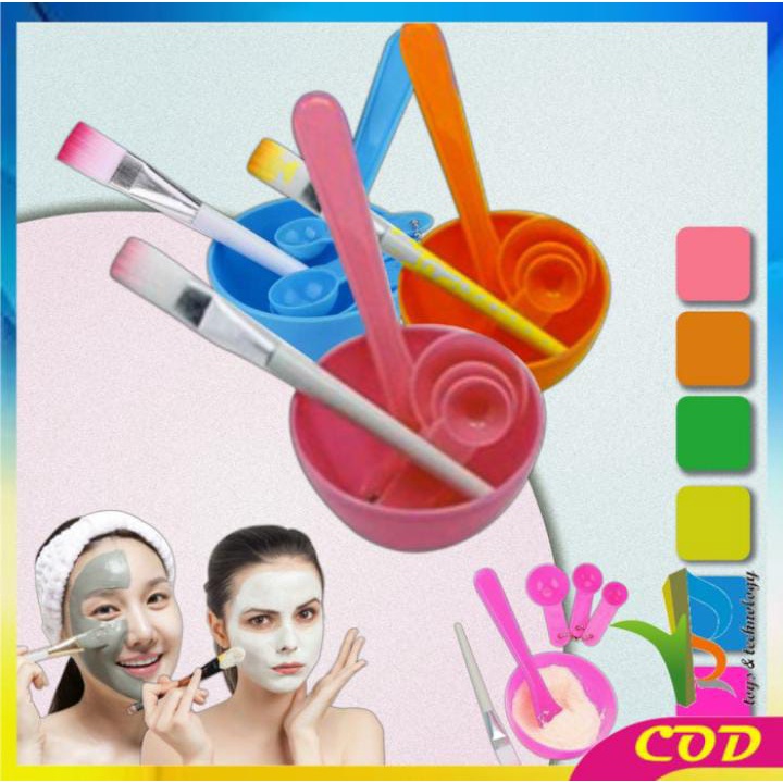 MANGKOK MASKER SATU SET PRAKTIS MANGKOK MASKER KUAS SPATULA SENDOK READY