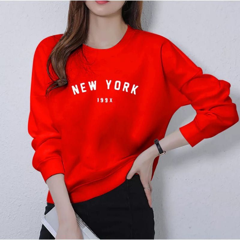 baju lengan panjang wanita new york kaos distro keren unggulan / kaos terlaris