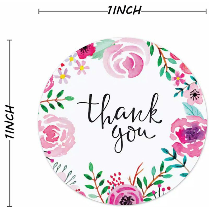 

Sticker Thank you/Stiker produk/sticker label onlineshop/sticker flower design/mini sticker