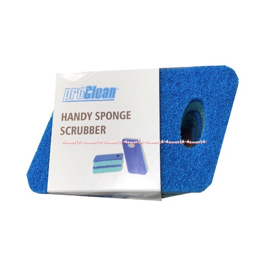 Proclean Handy Sponge Scrubber Spons Cuci Piring Biru isi 3pcs Spon Serba Guna Peralatan makan Perlengkapan memasak Perabot Pro Clean