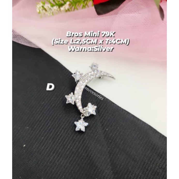 Bross mini Zirconia,bros mini swaroski high quality,bros kecil swaroski,bros dagu kecil-#D