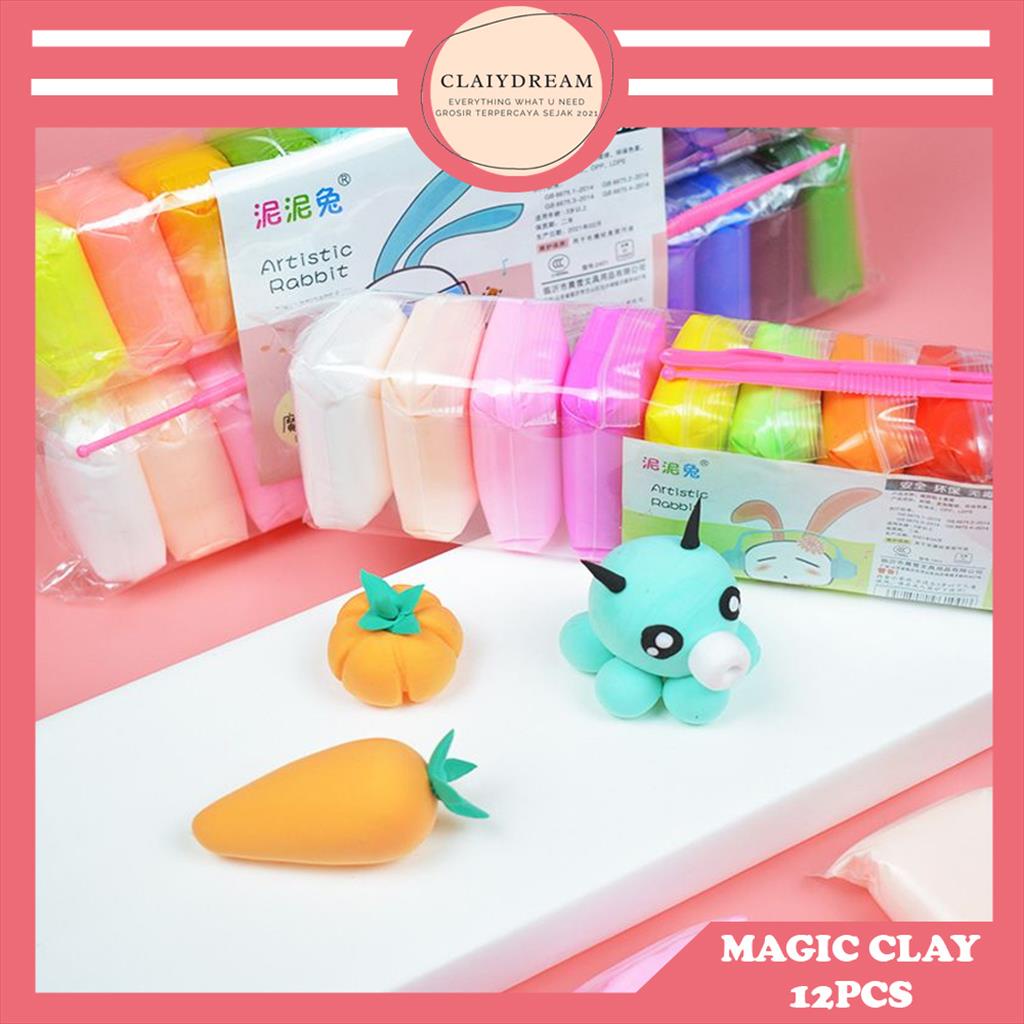 MAGIC CLAY 1 SET ISI 12 WARNA / MAINAN ANAK CLAIYDREAM