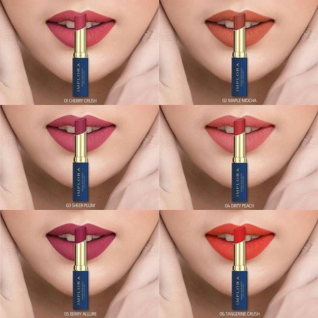 IMPLORA LIP CRAYON SATIN BPOM ORIGINAL LIPSTICK NUDE