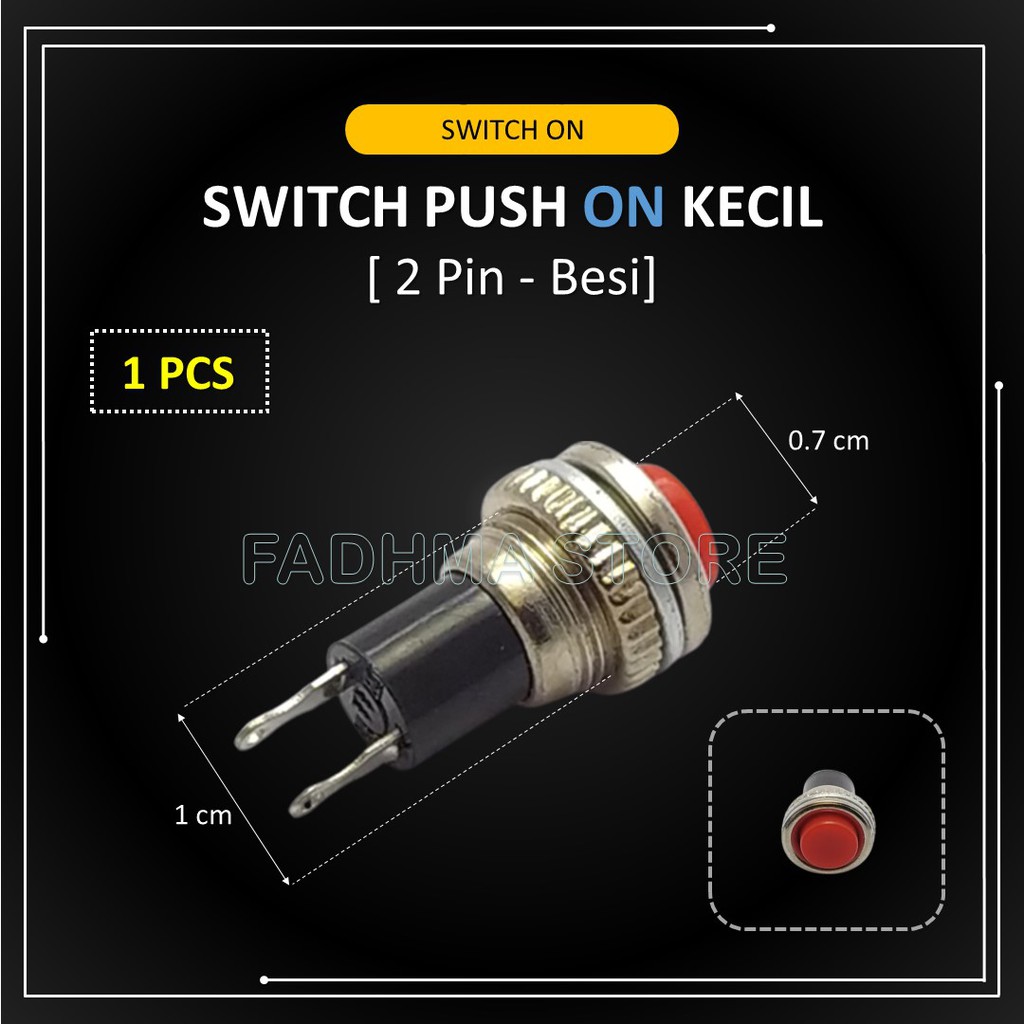 Jual Switch Push Saklar On Klakson Bulat Besi Kecil Sakelar Push Button On Motor Mobil