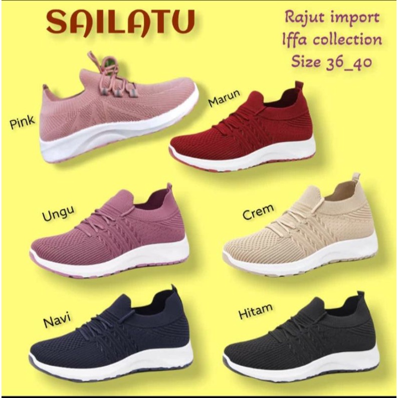 sepatu rajut import sailatu terbaru 100% original