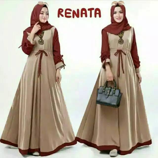 Renata Dress Gamis Renata Gamis Syari Gamis Busui Gamis Mayung Grosir Gamis Shopee Indonesia