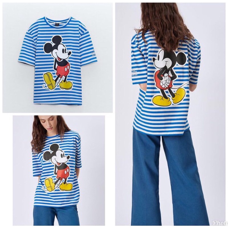 Zara tshirt disney/kaos zara/tshirt zara/mickey mouse/disney/tshirt karakter