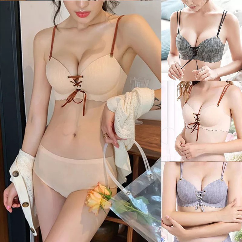 Bra Seamless Lingerie Bralette Kawat Gratis Push Up Bra Tali Import Real Pict Forever Young