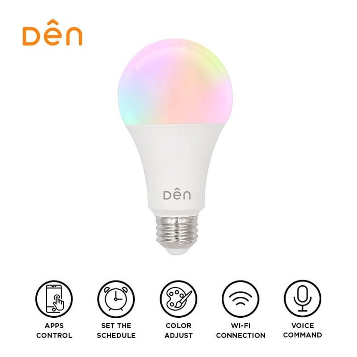 DEN Smart Home WiFi LED Bulb 12W - Bohlam LED (RGB+CCT)