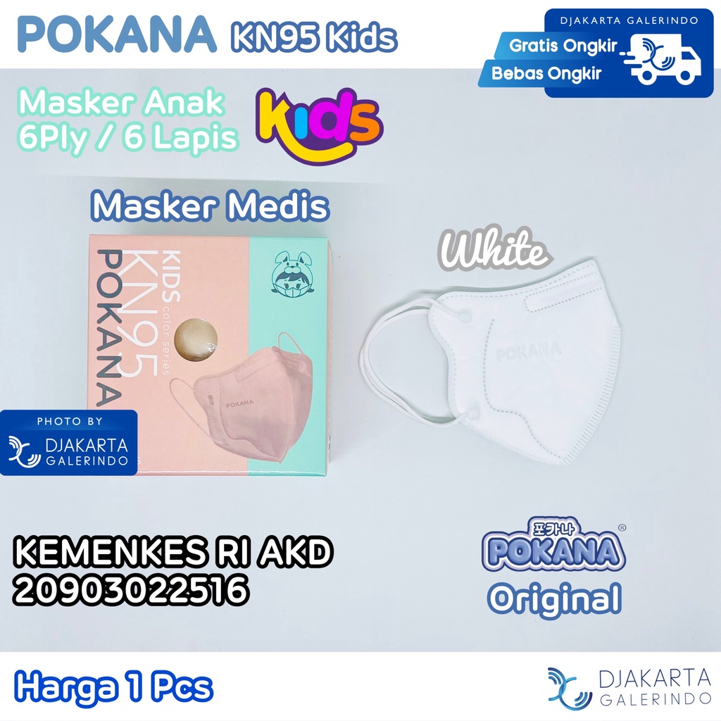 Masker POKANA KIDS KN95 6Ply Medical Mask - Colour Series &amp; Fashion Series