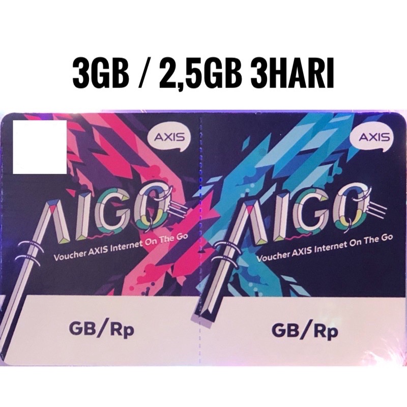 Voucher Axis 3gb 2,5gb 3hari Vocer Aigo 3gb 2,5 gb 3 hari