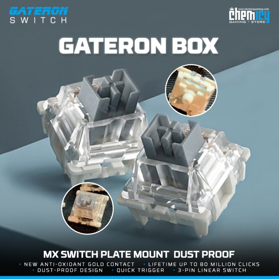 GATERON Box MX Switch Plate Mount Dust Proof for Mechanical Keyboard