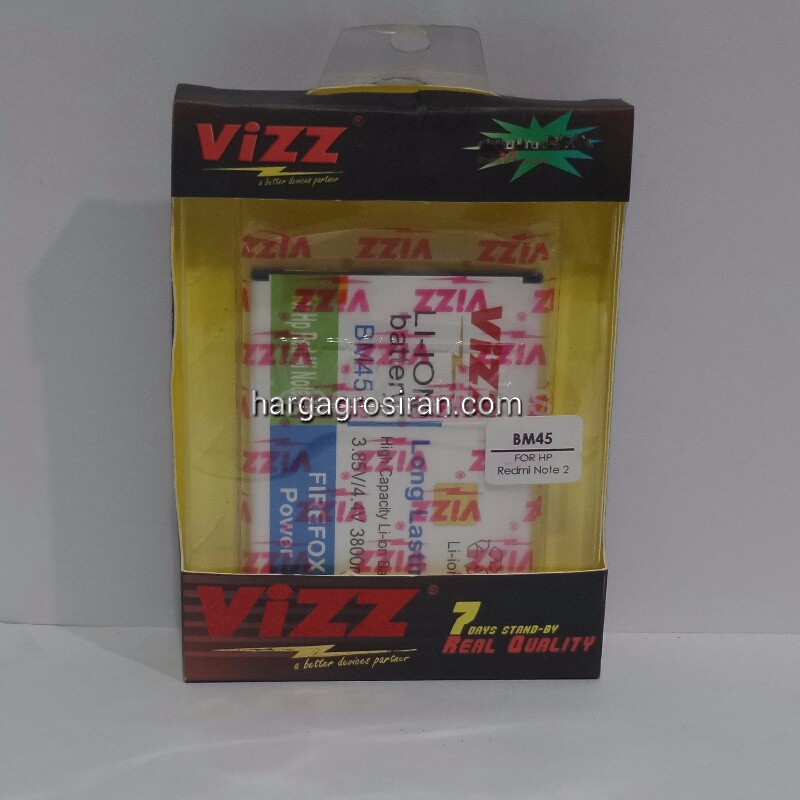 Vizz Xiaomi Redmi Note 2 BM45 Baterai Double Power