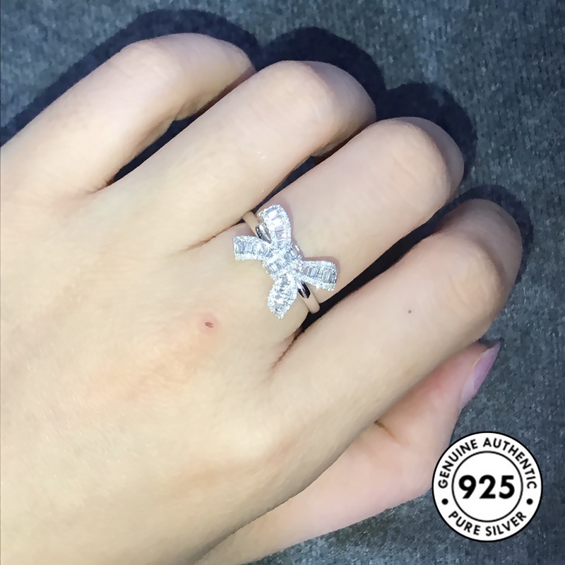 Cincin Desain Pita Bahan S925 Silver Untuk Wanita