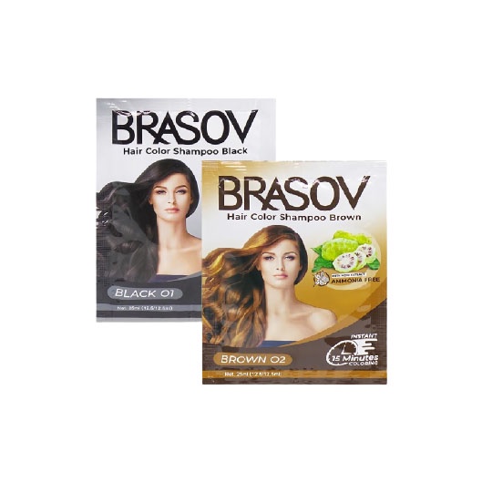 ★ BB ★ BRASOV Hair Color Shampoo - Shampo Pewarna Rambut Extra Nino 25ml