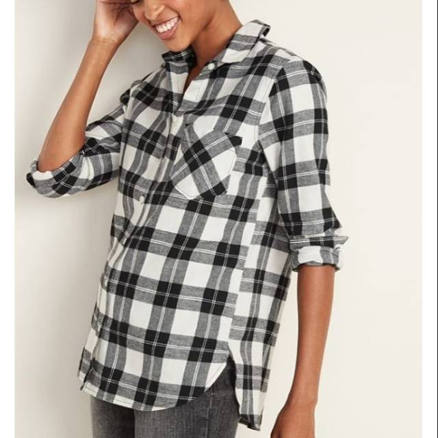 Kemeja Flanel Wanita Merk Old Navy original