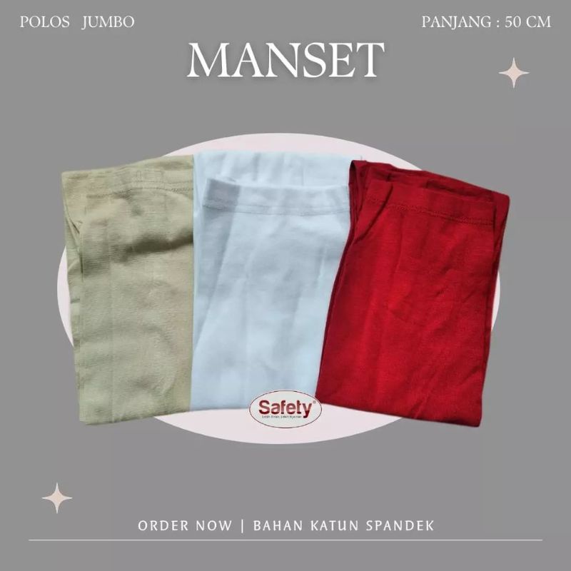 Manset Tangan Jumbo Panjang 50 cm Wanita / Pria Bahan Kaos Adem dan Nyaman